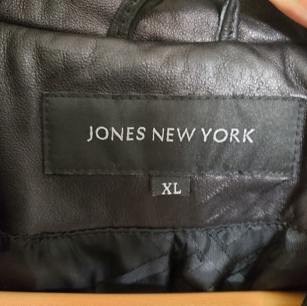 Womans leather coat.